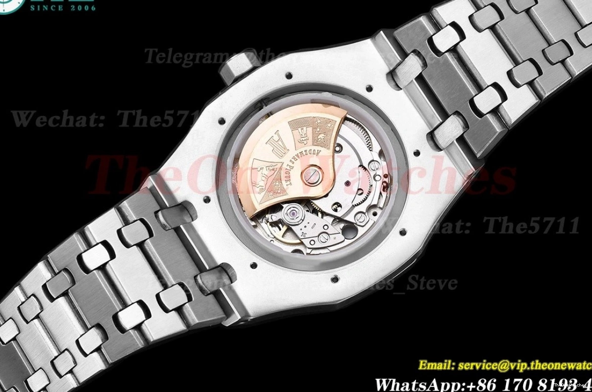 Oak SS Dial 41mm SS 15500 MY8215 Black Royal 0203